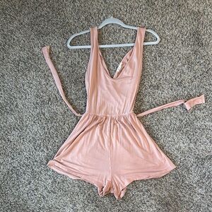 Pink Sleeveless Romper